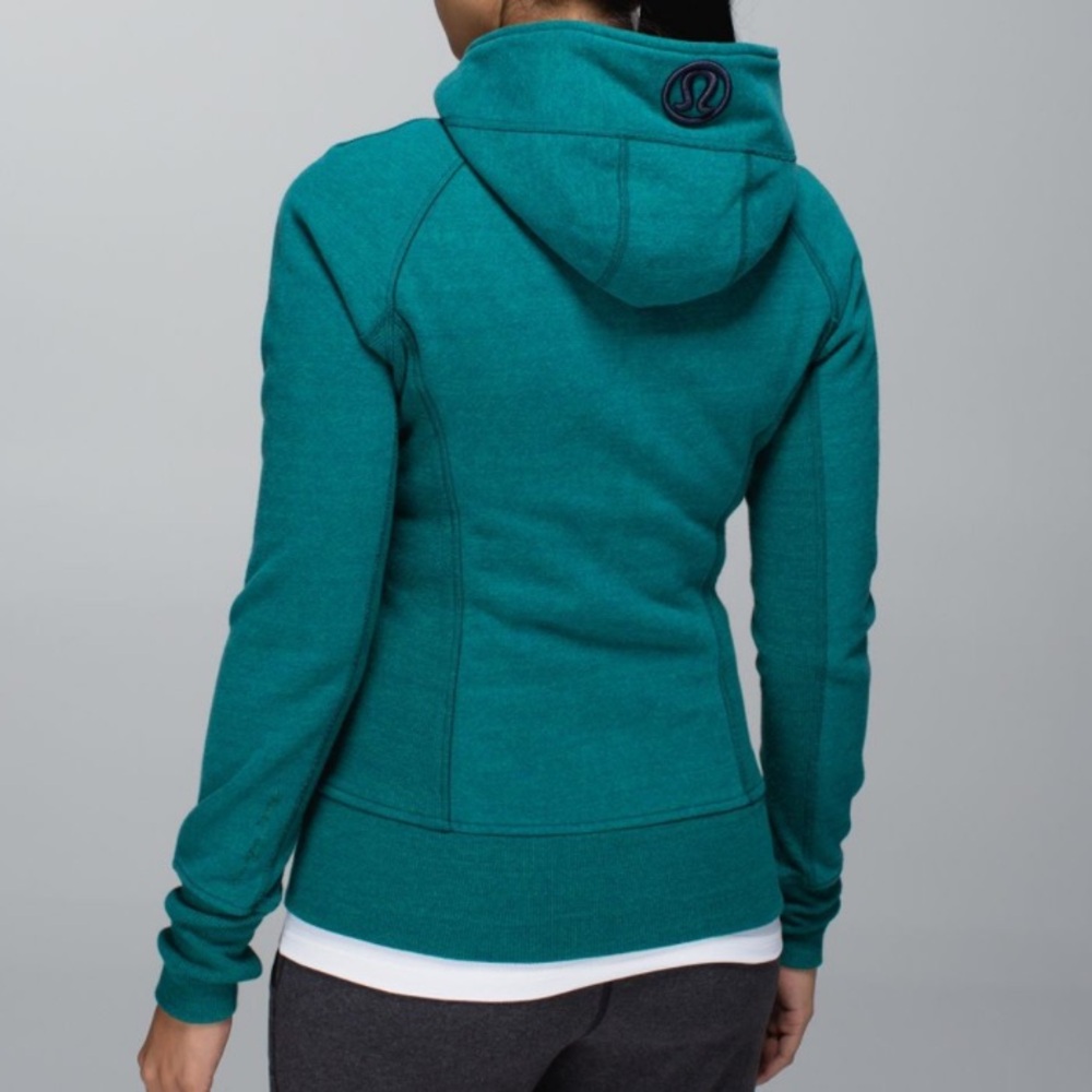 Lululemon Scuba Hoodie II Heathered Green Teal / Inkwell size 6